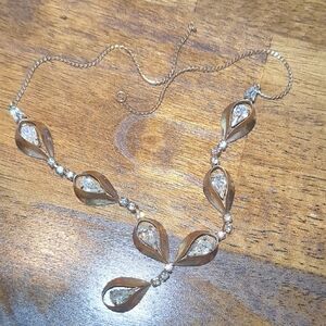 1/20 12k GF Vintage Necklace With Clear Stones